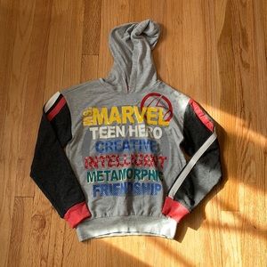 NWT Marvel Girls Hooded Long Sleeve Size Medium 7/8
